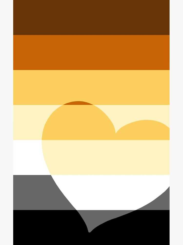LGBTQ Flag with Hearts v2 - Bear by Sarinilli