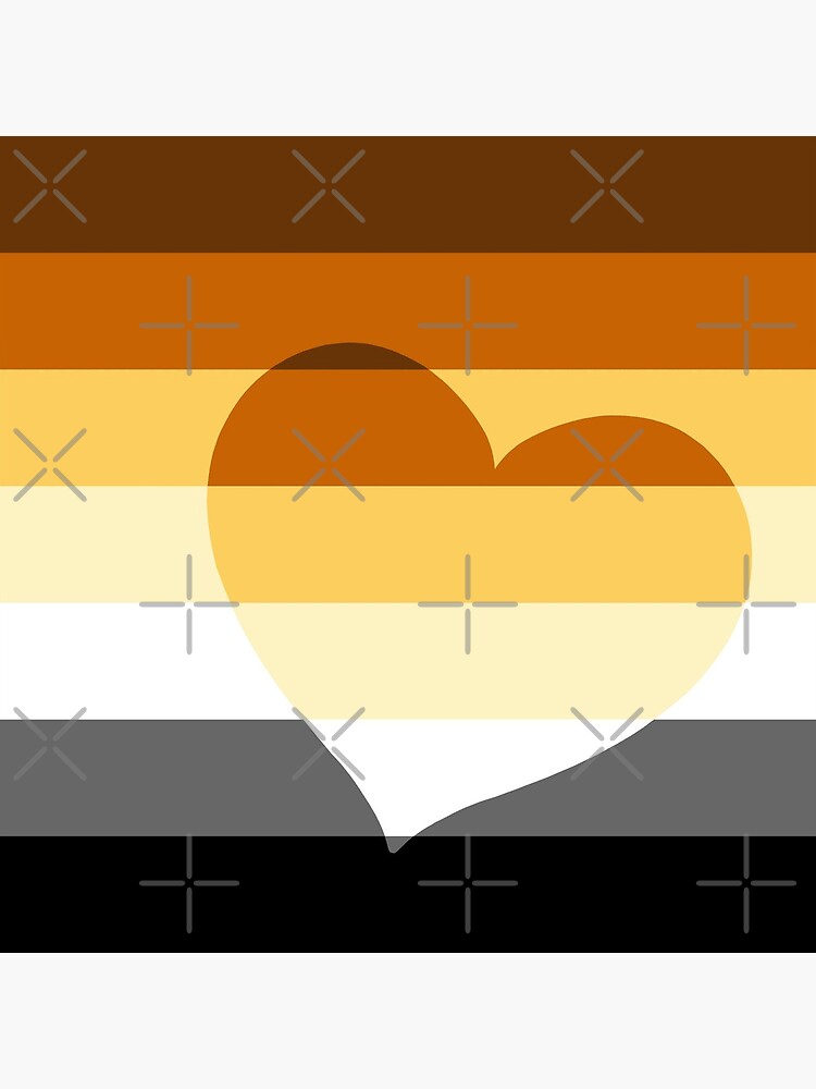 LGBTQ Flag with Hearts v2 - Bear by Sarinilli