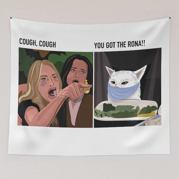 Item preview, Angry Cat You Got the Rona designed and sold by HiFeliciaDesign.