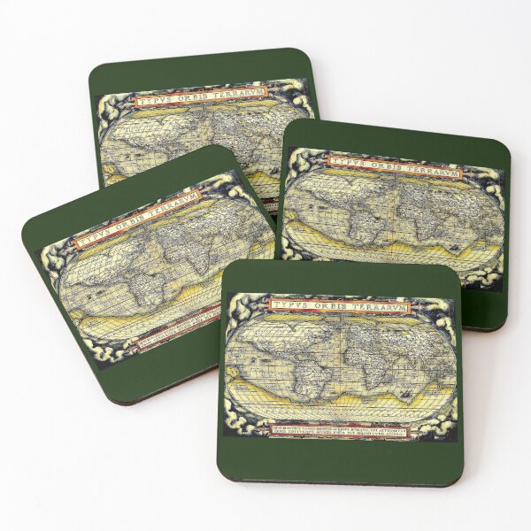 Item preview, WORLD MAP : Vintage 1600 Middle Ages Latin Print designed and sold by posterbobs.