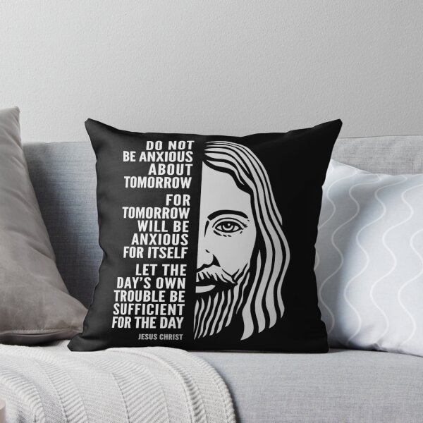 Item preview, Jesus Christ Inspirational Quote: Do Not Be Anxious About Tomorrow designed and sold by Elvin Dantes.