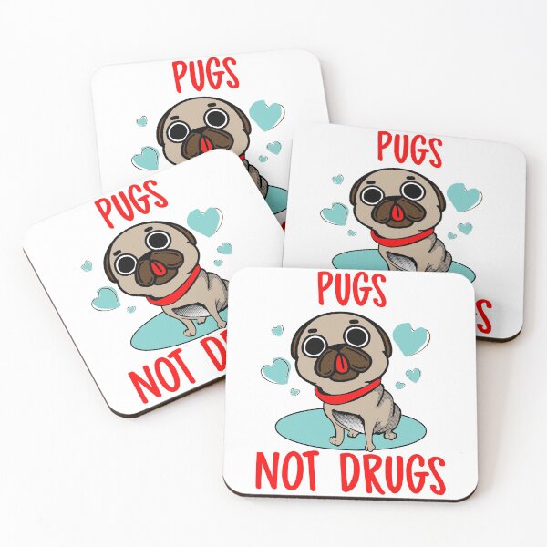 Item preview, Cute Pugs Not Drugs - Funny Dog Owner Gift for Pug Lovers designed and sold by zenspired.