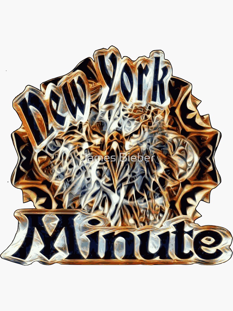 "New york minute" Sticker by Himdilly Redbubble