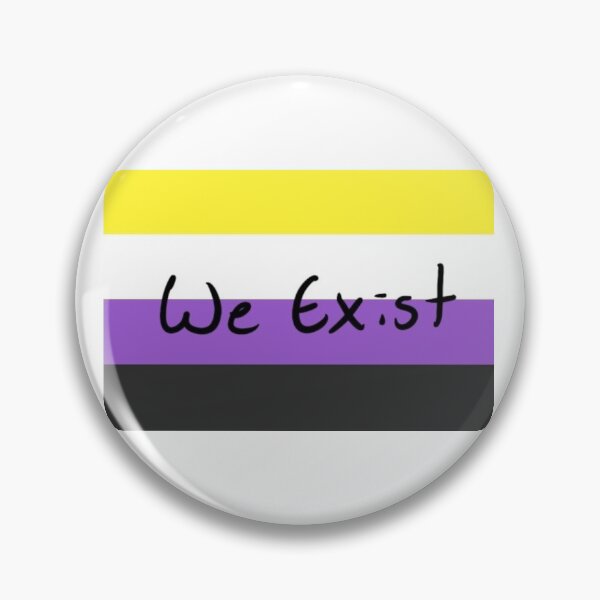 Item preview, We exist - nonbinary designed and sold by Vampiric Sheep.