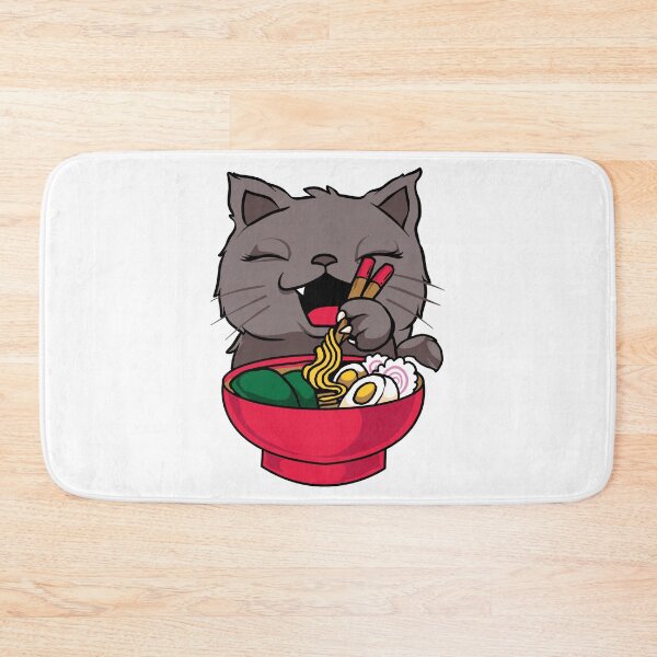 Item preview, Cute & Funny Anime Kitty Ramen Kawaii Cat designed and sold by perfectpresents.
