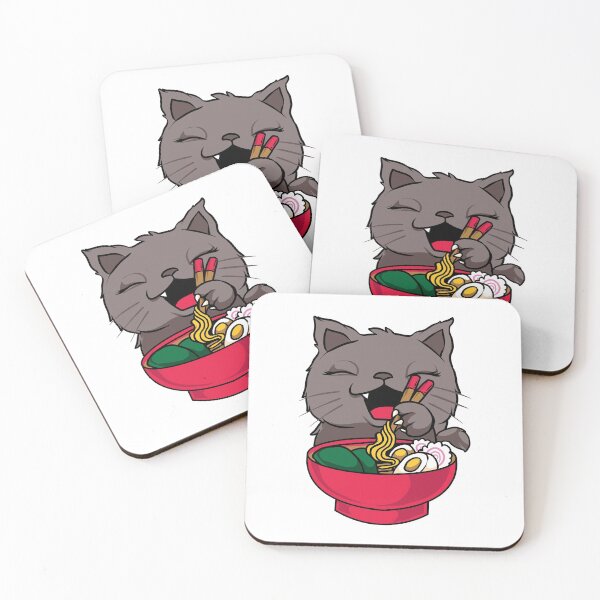 Item preview, Cute & Funny Anime Kitty Ramen Kawaii Cat designed and sold by perfectpresents.