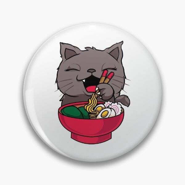 Item preview, Cute & Funny Anime Kitty Ramen Kawaii Cat designed and sold by perfectpresents.