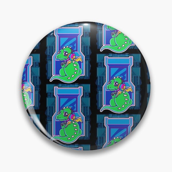 Item preview, Baby Dragon Gamer Cute & Funny Arcade Gaming Tile Pattern designed and sold by perfectpresents.