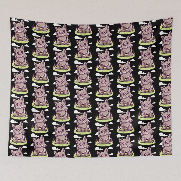 Item preview, Cute & Funny Cat Fishing Tile Pattern designed and sold by perfectpresents.