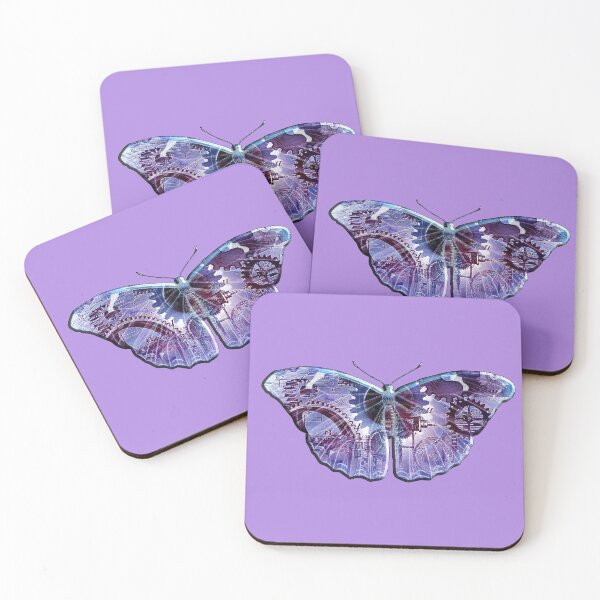 Item preview, Steampunk Butterfly - Blue and Purple designed and sold by Retro Art Factory.