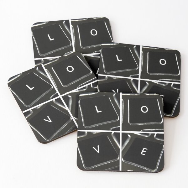 Keyboard Love Square Coasters (Set of 4)