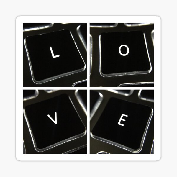 Keyboard Love Square Sticker