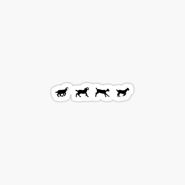 Vista previa del artículo con la obra «Baby Goats Running», diseñado y vendido por CrmsnFreelance.