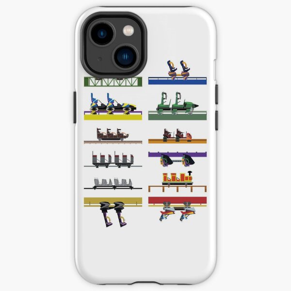 Six Flags Great Adventure Coaster Cars Design (With Jersey Devil) iPhone Tough Case