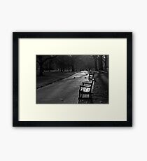 Empty seat, St James Park, London Framed Print