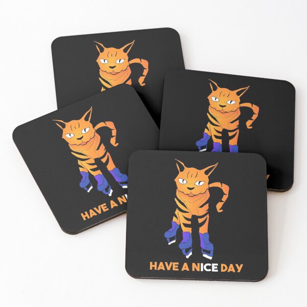 Item preview, have a nice day - ice skating cat designed and sold by Maxaint.