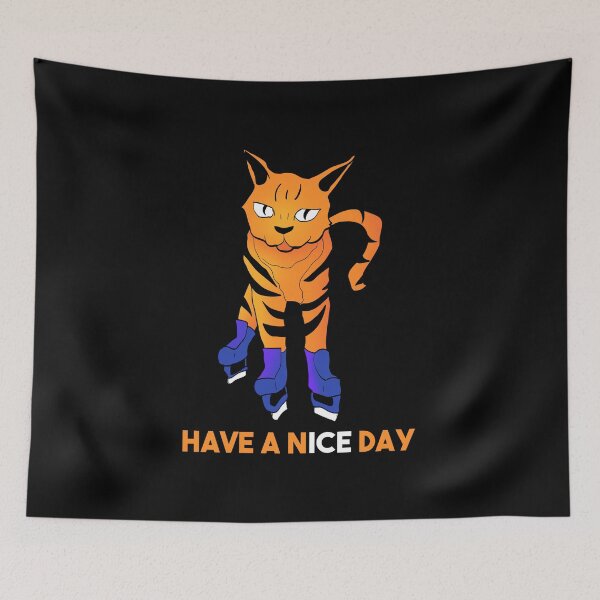 Item preview, have a nice day - ice skating cat designed and sold by Maxaint.