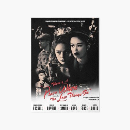 Legacies Film Noir Black and White Hosie Print Movie Poster Casablanca Style (Borderless) Art Board Print