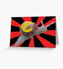EU recovery moving along at a snail's pace Greeting Card