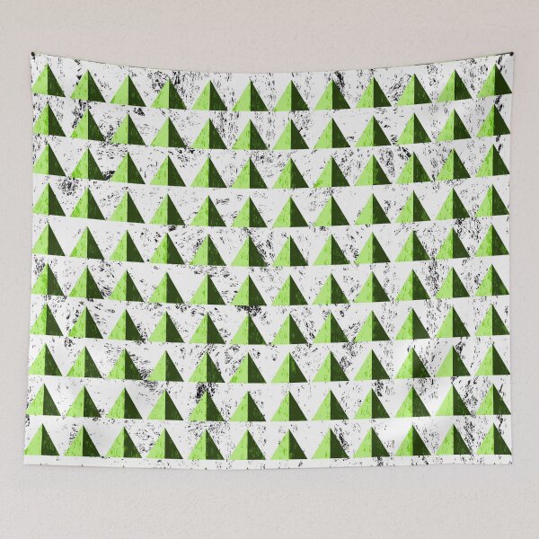 Item preview, Green Pyramids Geometric designed and sold by piedaydesigns.