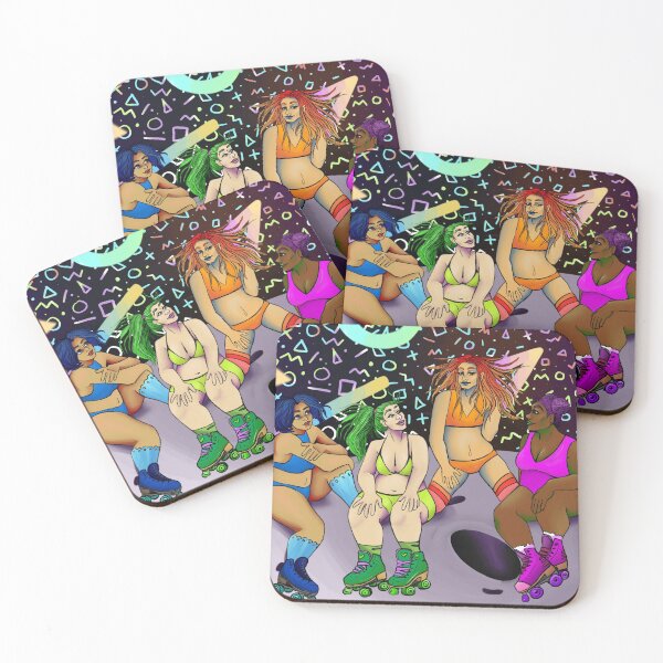 Item preview, Girls On Skates In Outer Space designed and sold by Olive Tarr.