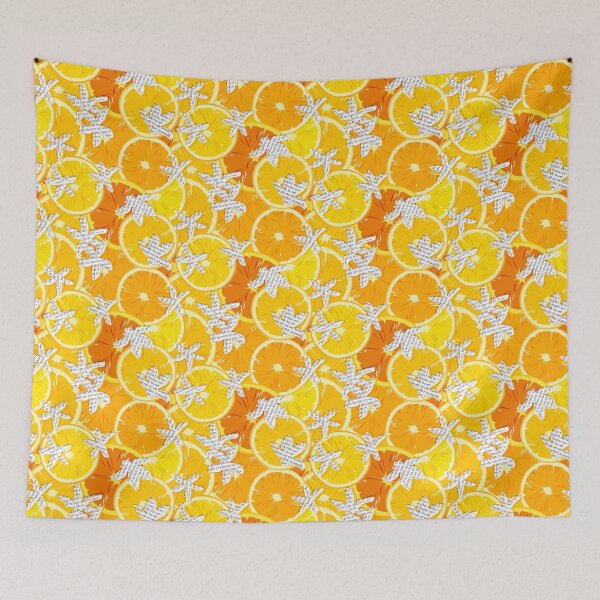Item preview, Oranges, flowers and text fragments designed and sold by kobyakov.