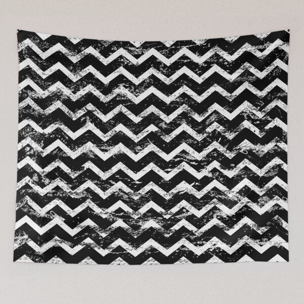 Item preview, Distessed Black and White Chevron designed and sold by piedaydesigns.