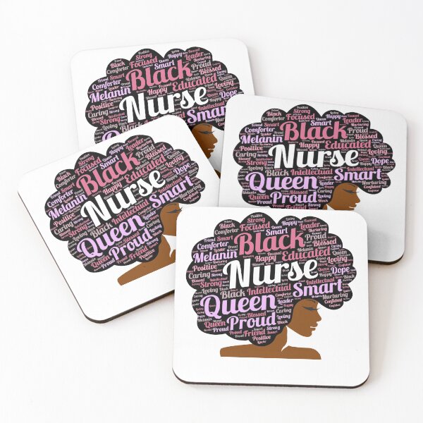 Item preview, Black Nurse Words in Afro designed and sold by blackartmatters.