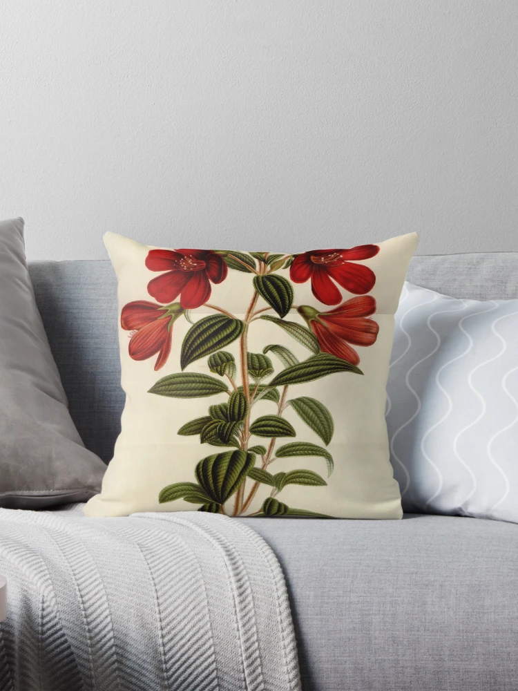Aperçu 1 sur 4. Coussin avec l'œuvre Flore des serres et des... créée et vendue par Rodeoclash.