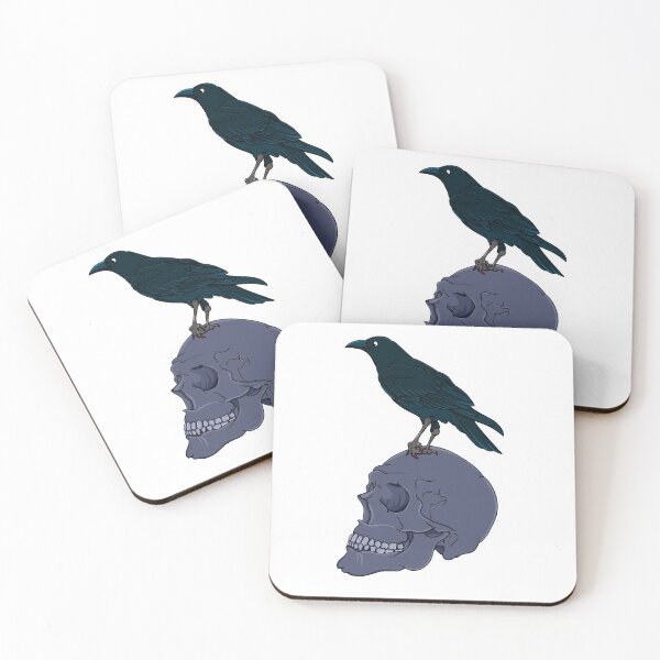 Item preview, Raven Perched On A Human Skull designed and sold by piedaydesigns.