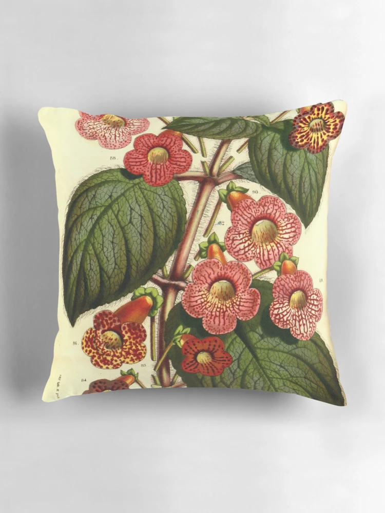 Aperçu 3 sur 4. Coussin avec l'œuvre Flore des serres et des... créée et vendue par Rodeoclash.