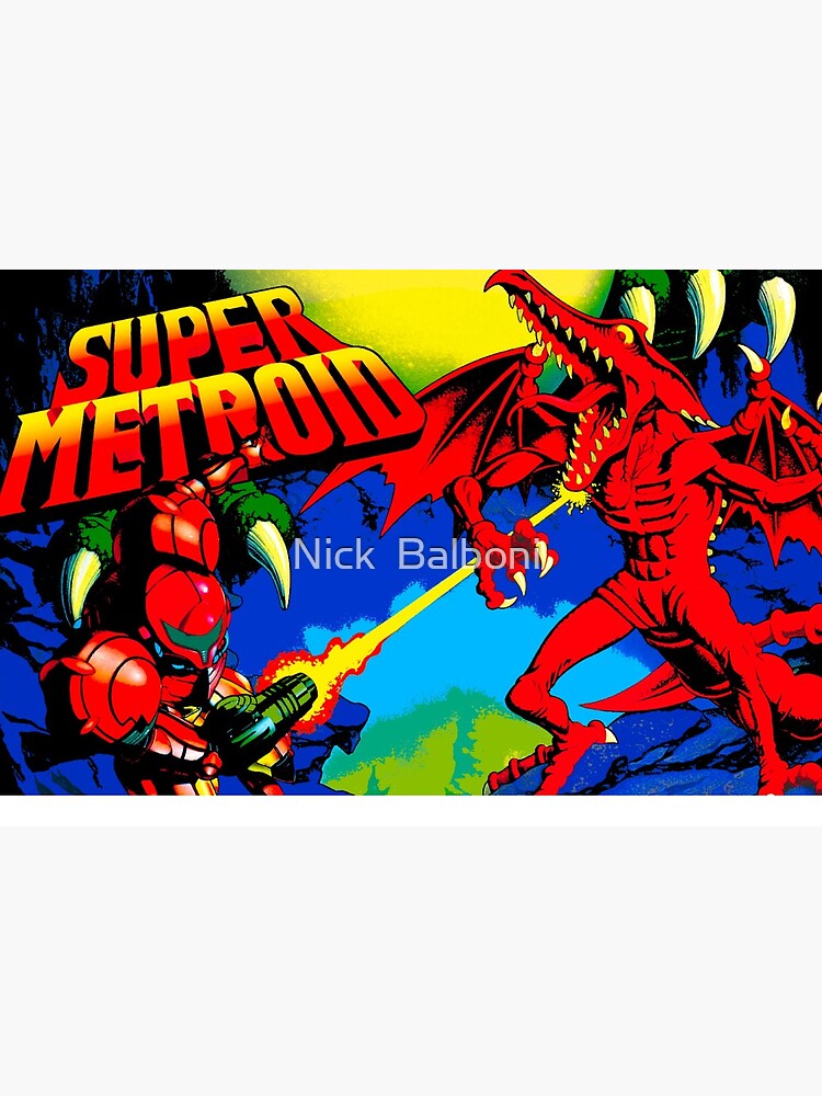 Super Metroid Retro Game Cover Art Board Print