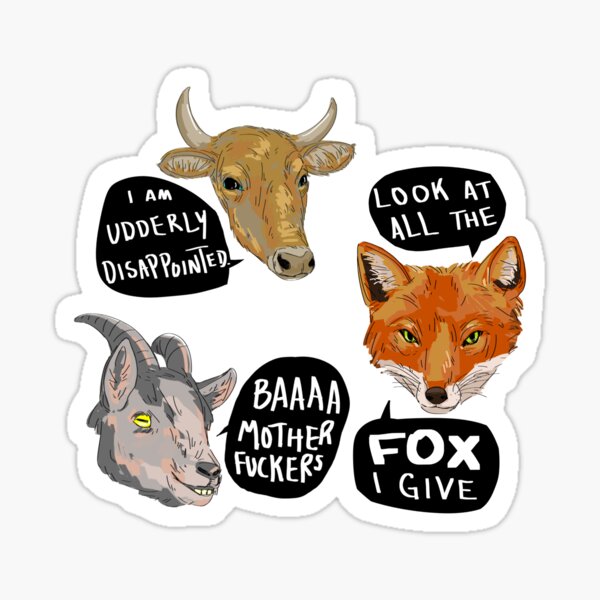 animal puns Sticker