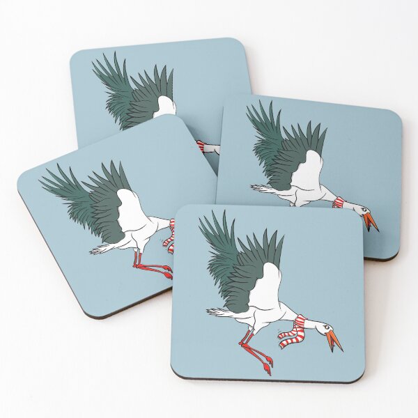 Item preview, Crane Wearing A Scarf designed and sold by piedaydesigns.
