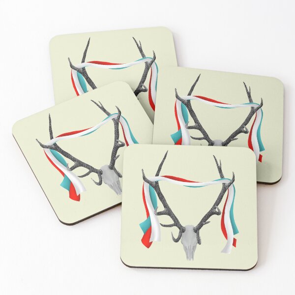 Item preview, Deer Head With Patriotic Ribbons designed and sold by piedaydesigns.
