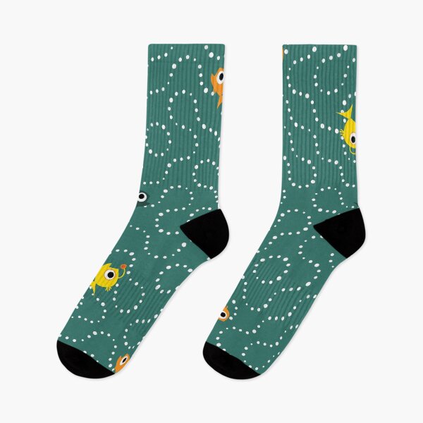 Item preview, Truchet - curves and fish on sea green designed and sold by kobyakov.