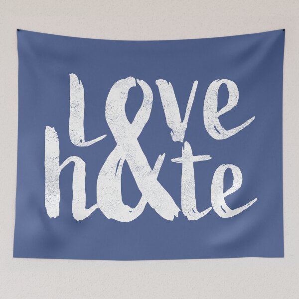 Item preview, Love and hate typography designed and sold by RAWWR.