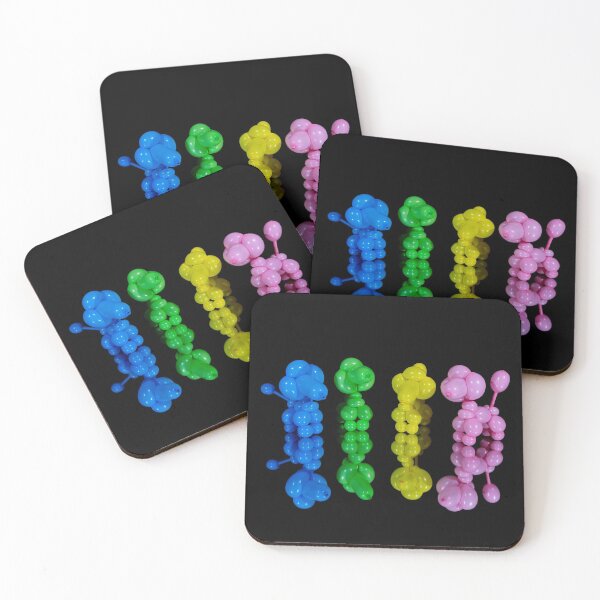 Item preview, Colorful twisted balloon animal poodles on glass designed and sold by Stretch Clendennen.