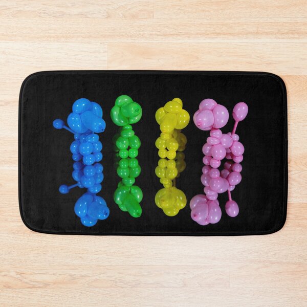 Item preview, Colorful twisted balloon animal poodles on glass designed and sold by Stretch Clendennen.