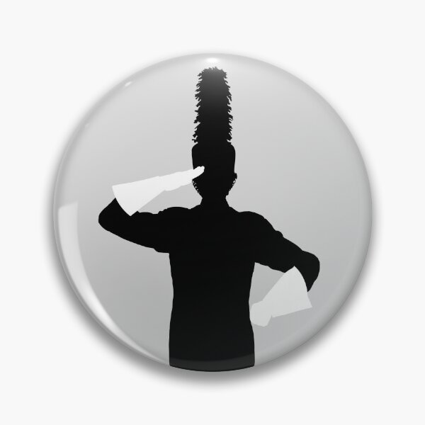 "Marching Band Drum Major, Saluting with White Gloves" Pin for Sale by