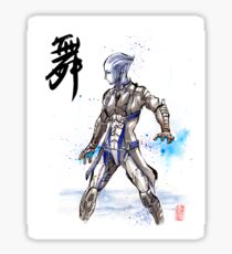 Mass Effect Liara Sumie style with Japanese Calligraphy Sticker
