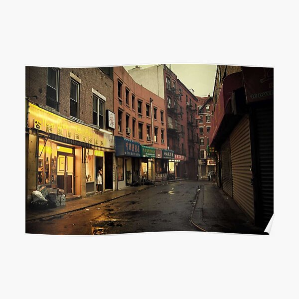 New York City - Rainy Afternoon - Doyers Street Poster by Vivienne