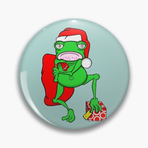 Item preview, Grumpy Frog Dressed as Santa designed and sold by piedaydesigns.