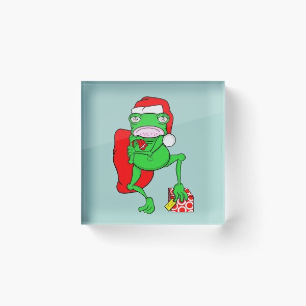 Item preview, Grumpy Frog Dressed as Santa designed and sold by piedaydesigns.