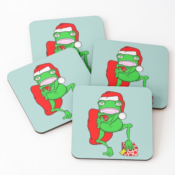 Item preview, Grumpy Frog Dressed as Santa designed and sold by piedaydesigns.