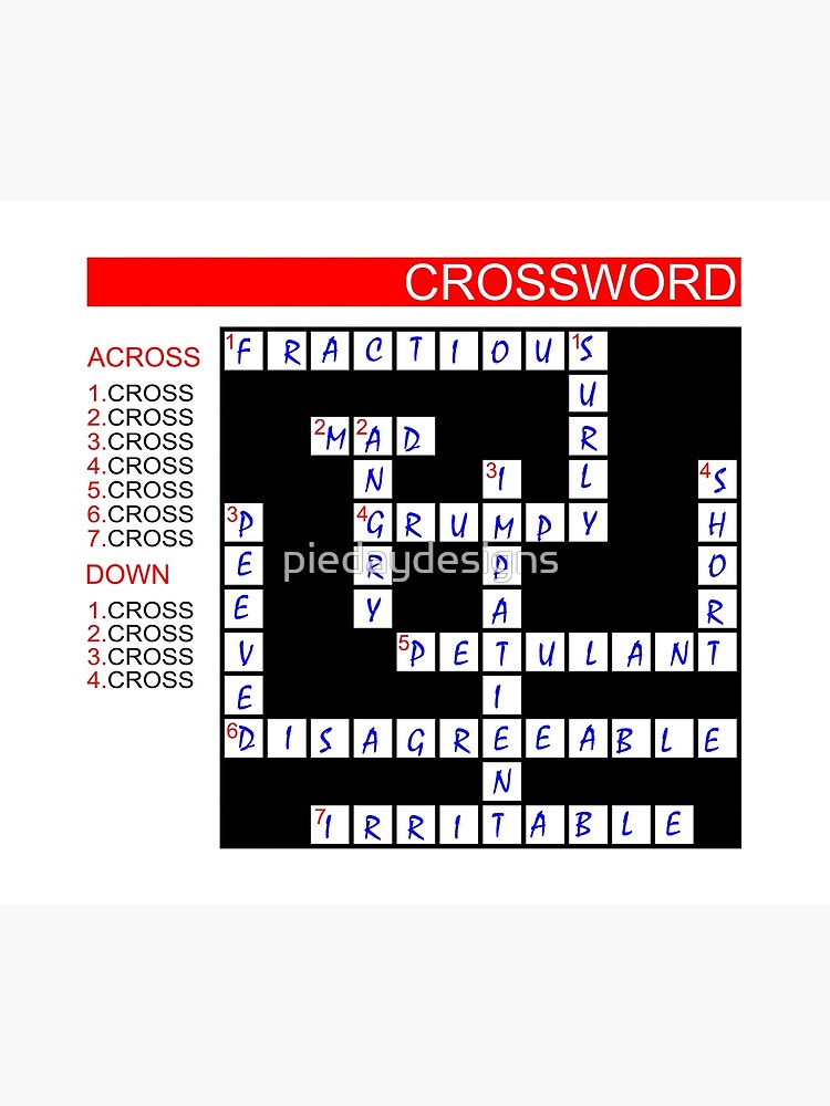 Crucigrama Tela decorativa