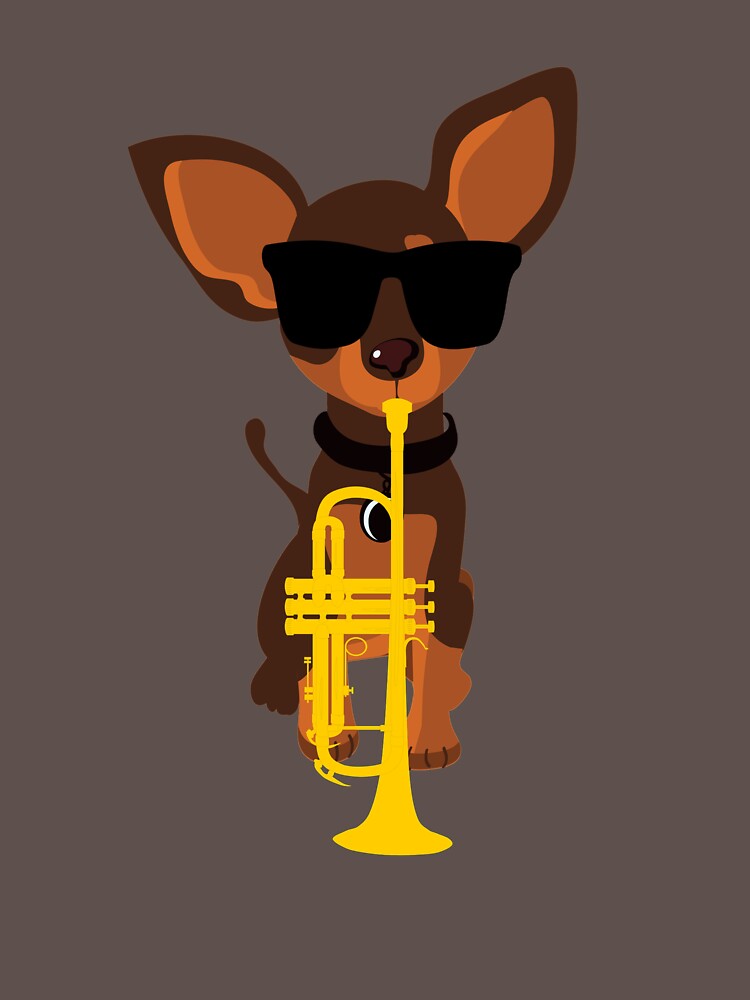 dog trumpet t shirt