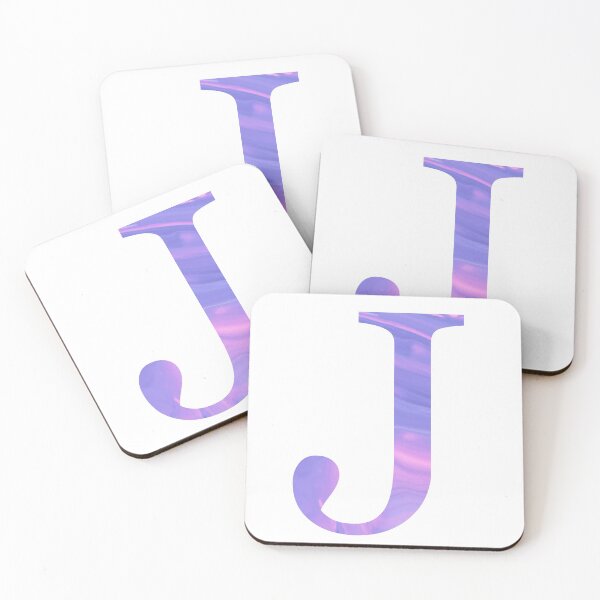 Item preview, j - pink/purple marbling designed and sold by bhm-designs.