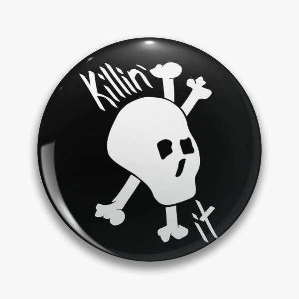 Item preview, Killin' it black and white skull designed and sold by piedaydesigns.