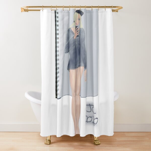 Sketchbook Girl Shower Curtain